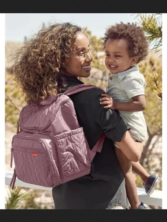 Skip Hop Diaper Bag Backpack Bundle Forma Multi-Function Travel Mauve Mist NEW main image 4